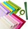 Crepe Paper Flower DIY Kits, 12 Rolls Rainbow Bright Colors Crepe Paper Rolls Green Floral Tape and 50 Green Floral Iron Wire for Wedding Festival Party Wreath Making Supplies DIY Flower Crafts